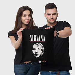 Подушка квадратная Nirvana - Kurt Cobain, цвет: 3D-принт — фото 2