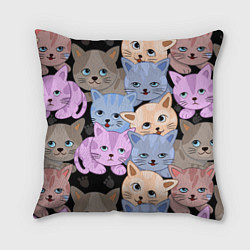 Подушка квадратная Cats party, цвет: 3D-принт