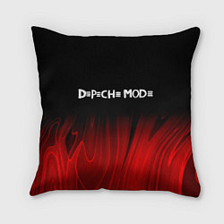 Подушка квадратная Depeche Mode red plasma, цвет: 3D-принт