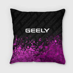 Подушка квадратная Geely pro racing: символ сверху, цвет: 3D-принт