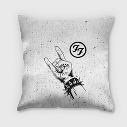 Подушка квадратная Foo Fighters и рок символ, цвет: 3D-принт