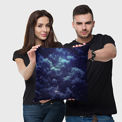 Подушка квадратная Звездная ночь - нейросеть, цвет: 3D-принт — фото 2