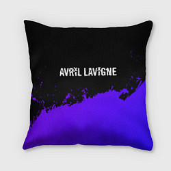 Подушка квадратная Avril Lavigne purple grunge, цвет: 3D-принт