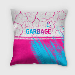 Подушка квадратная Garbage neon gradient style: символ сверху, цвет: 3D-принт