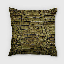 Подушка квадратная Текстура кожи крокодила, цвет: 3D-принт