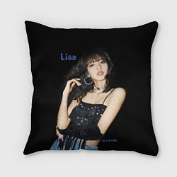 Подушка квадратная Blackpink Lisa in jeans, цвет: 3D-принт