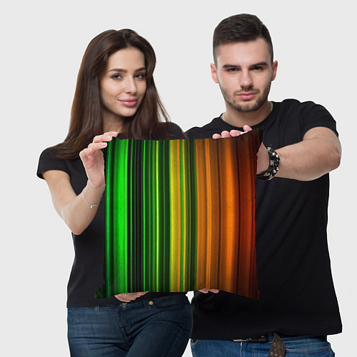 Подушка квадратная Звуковой спектр / 3D-принт – фото 3