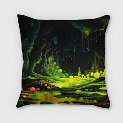 Подушка квадратная Кислотная пещера, цвет: 3D-принт
