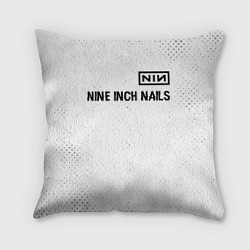 Подушка квадратная Nine Inch Nails glitch на светлом фоне: символ све