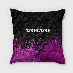 Подушка квадратная Volvo pro racing: символ сверху, цвет: 3D-принт