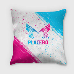 Подушка квадратная Placebo neon gradient style, цвет: 3D-принт