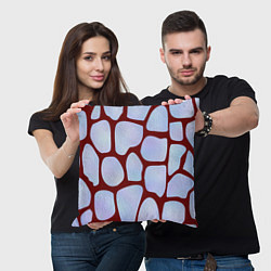 Подушка квадратная Клеточная ткань, цвет: 3D-принт — фото 2