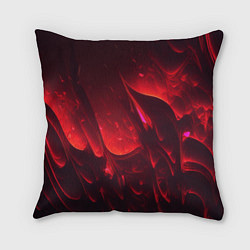 Подушка квадратная Красные огоньки абстракция, цвет: 3D-принт