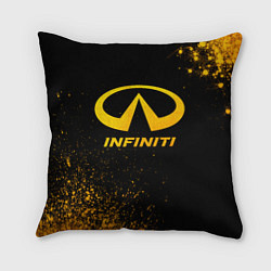 Подушка квадратная Infiniti - gold gradient, цвет: 3D-принт