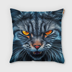 Подушка квадратная Angry cat, цвет: 3D-принт