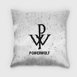 Подушка квадратная Powerwolf glitch на светлом фоне, цвет: 3D-принт
