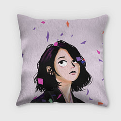 Подушка квадратная IU Art, цвет: 3D-принт