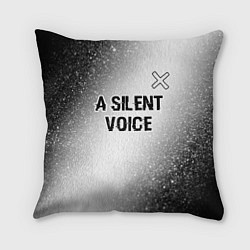 Подушка квадратная A Silent Voice glitch на светлом фоне: символ свер, цвет: 3D-принт