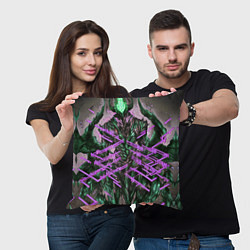 Подушка квадратная Фиолетовый элементаль киберпанк, цвет: 3D-принт — фото 2