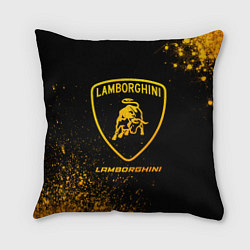 Подушка квадратная Lamborghini - gold gradient, цвет: 3D-принт