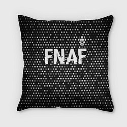 Подушка квадратная FNAF glitch на темном фоне: символ сверху, цвет: 3D-принт