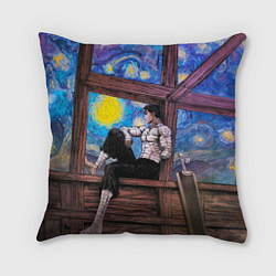 Подушка квадратная Берсерк и небо Ван Гога, цвет: 3D-принт