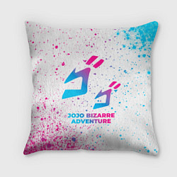 Подушка квадратная JoJo Bizarre Adventure neon gradient style, цвет: 3D-принт