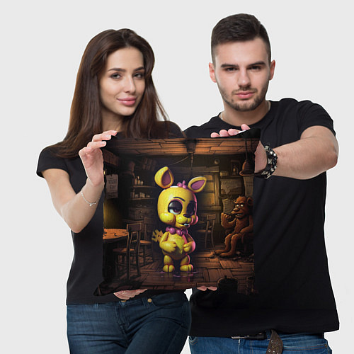 Подушка квадратная Spring Bonnie Five Nights at Freddys / 3D-принт – фото 3