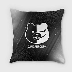 Подушка квадратная Danganronpa glitch на темном фоне, цвет: 3D-принт