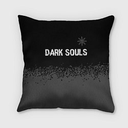 Подушка квадратная Dark Souls glitch на темном фоне: символ сверху, цвет: 3D-принт