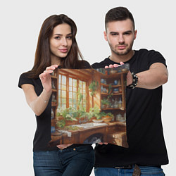 Подушка квадратная Фантастическая кухня ведьмы, цвет: 3D-принт — фото 2