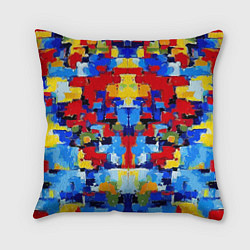 Подушка квадратная Colorful abstraction - vogue - paint, цвет: 3D-принт