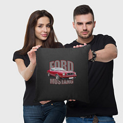 Подушка квадратная Автомашина Ford Mustang, цвет: 3D-принт — фото 2