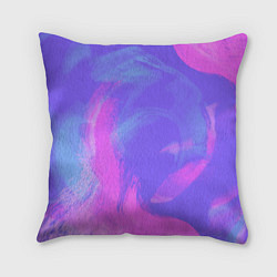 Подушка квадратная Сиреневая абстракция, цвет: 3D-принт