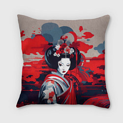 Подушка квадратная Geisha vector style