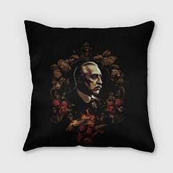 Подушка квадратная Портрет Дон Вито Корлеоне, цвет: 3D-принт