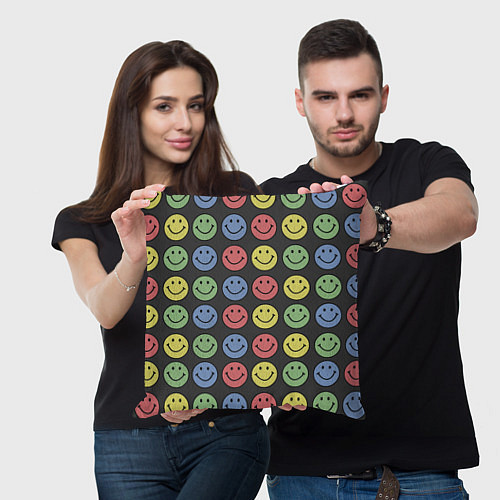 Подушка квадратная Smiley / 3D-принт – фото 3