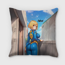 Подушка квадратная Fallout game girl, цвет: 3D-принт