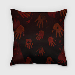 Подушка квадратная Кровавые ладони, цвет: 3D-принт