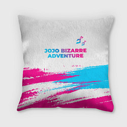 Подушка квадратная JoJo Bizarre Adventure neon gradient style: символ, цвет: 3D-принт