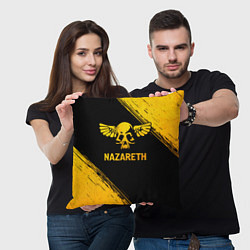 Подушка квадратная Nazareth - gold gradient, цвет: 3D-принт — фото 2