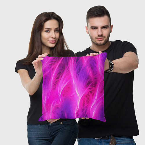 Подушка квадратная Pink abstract texture / 3D-принт – фото 3