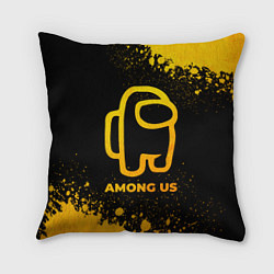 Подушка квадратная Among Us - gold gradient, цвет: 3D-принт