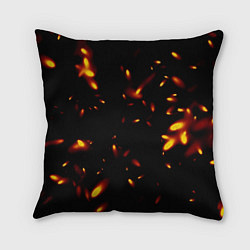 Подушка квадратная Разлетающиеся искры пламени, цвет: 3D-принт