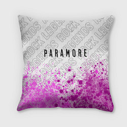 Подушка квадратная Paramore rock legends: символ сверху, цвет: 3D-принт