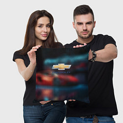Подушка квадратная Chevrolet sport, цвет: 3D-принт — фото 2