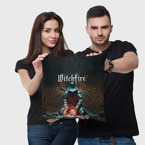 Подушка квадратная Охотник witchfire / 3D-принт – фото 3