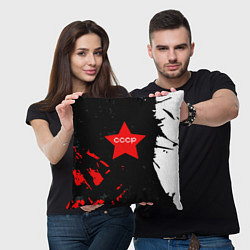 Подушка квадратная Звезда символ СССР, цвет: 3D-принт — фото 2