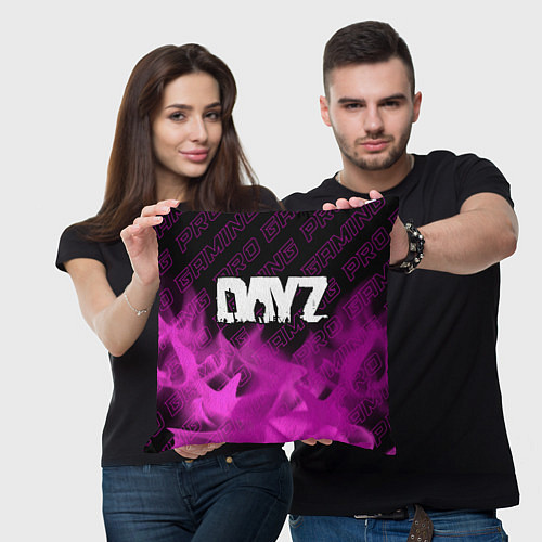 Подушка квадратная DayZ pro gaming: символ сверху / 3D-принт – фото 3