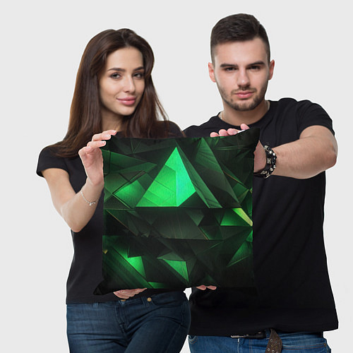 Подушка квадратная Геометрические фигуры / 3D-принт – фото 3
